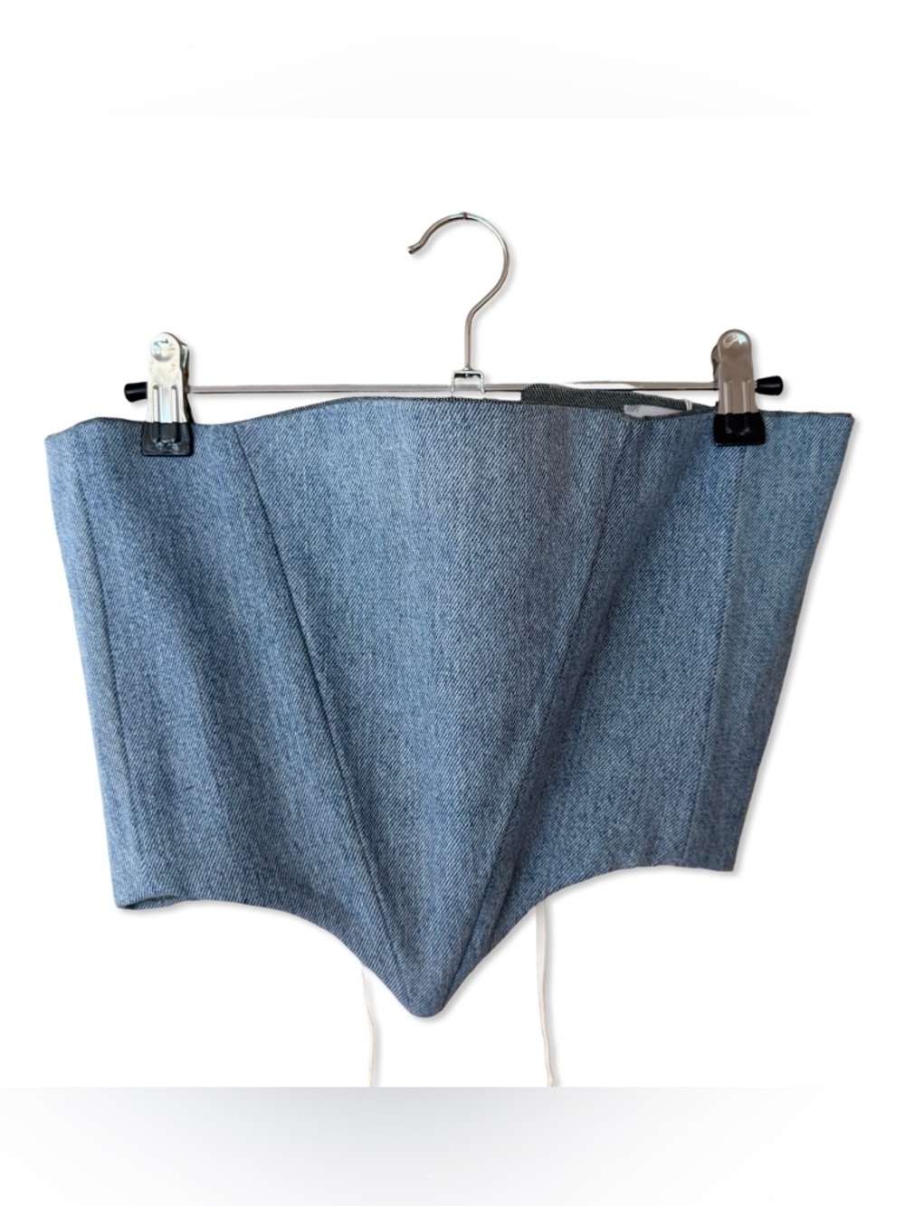 Sami Miro Vintage Corset Top Denim Blue Crop Bustier Revolve S — image 5 of 8